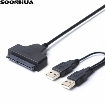 SOONHUA SATA USB 2.0 Kabeliai Dual-USB 2.0 2.5