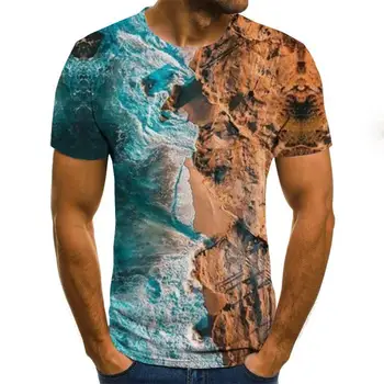 Karštą vasaros marškinėliai vyrams trumpomis rankovėmis kietas spalvinga marškinėliai prekės vasaros vyrų juokinga 3D marškinėliai