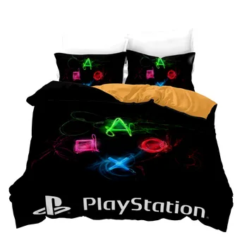 3D Spausdinimo PlayStation Žaidimas Patalynės Komplektas Antklode Padengti Nustatyti Antklodė Padengti Užvalkalas 3pcs Namų Tekstilės Prabangos Karalienė King Size