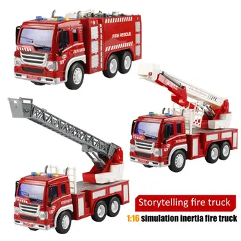 Milžinišką Gelbėjimo Gaisro Variklio Sunkvežimių Žaislas Su Šviesos, Garso, 1:16 Priešgaisrinė ir saugos Automobilių Dovana Automobilių Modeliavimo Žaislą Dovanų