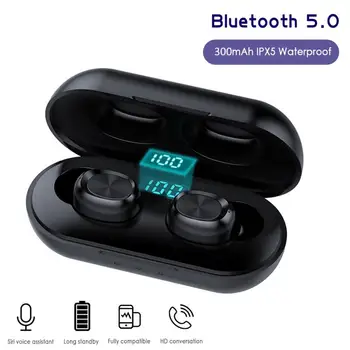 Belaidės Ausinės TWS Bluetooth5.0 Ausinės Vandeniui Ausinių Touch Kontrolės Ausines Su Mic Sporto Laisvų Rankų Įranga Gamer