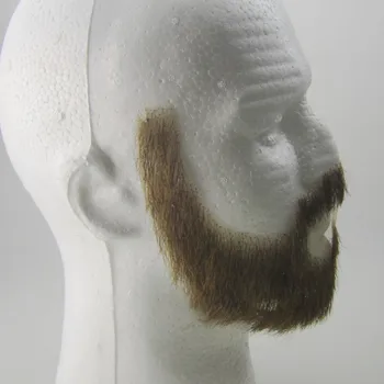 FXVIC 2018 karšto pardavimo žmogaus plaukų nėrinių barzda ,handtied nematomumas Įžymybė ūsai ir visa barzda, ūsai nemokamas pristatymas