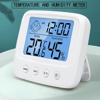 Elektronische Digitale Termometras su Drėgmėmačiu Glimlach Gezicht Thermohygrometer Temperatuur-vochtigheidsmeter Voor Patalpų