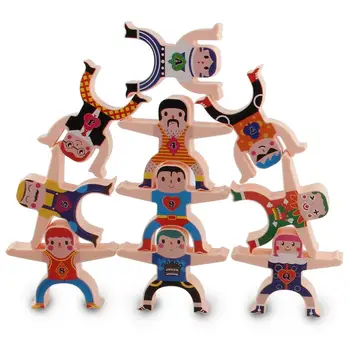 Plastikiniai Krūvas Žaislų Hercules Akrobatikos Balansas Statybos Blokus 