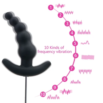 IKOKY Silikono Analinis Kaištis Vibratorius ir Nuotolinio Valdymo Vibruojantis Analinis Granulės Vyrų Prostatos Massager Moterų Masturbacija Sekso Žaislas, skirtas Žmogus