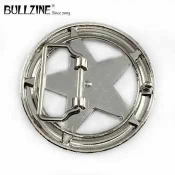 Į Bullzine Star diržo sagtis su sidabro apdaila FP-03335 su nuolatiniai akcijų tinka 4cm pločio diržas