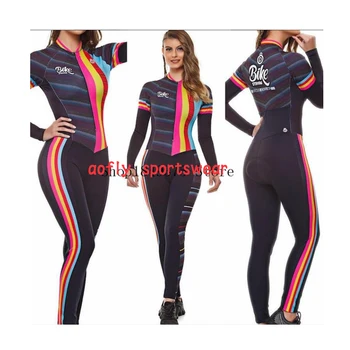 2020 m. Moterų Ilgi Triatlonas Drabužių Dviračių Skinsuit Maillot Ropa Ciclismo Eiti Pro Gelio Dviračių Jersey rinkiniai Jumpsuit 16 spalvų