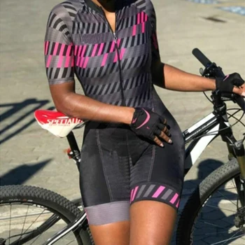 2020Women profesinė Triatlonas skinsuit Trumpas Rankovės Dviračių Jersey Rinkiniai kafitt macaquinho ciclismo feminino eiti pro Jumpsuit