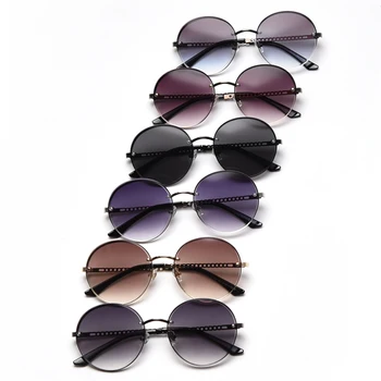 Peekaboo apvalūs akiniai nuo saulės moterims, metalo taškus 2021 retro saulės akiniai derliaus vyrams uv400 frameless dovanos rudas juodas