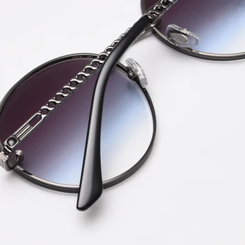 Peekaboo apvalūs akiniai nuo saulės moterims, metalo taškus 2021 retro saulės akiniai derliaus vyrams uv400 frameless dovanos rudas juodas