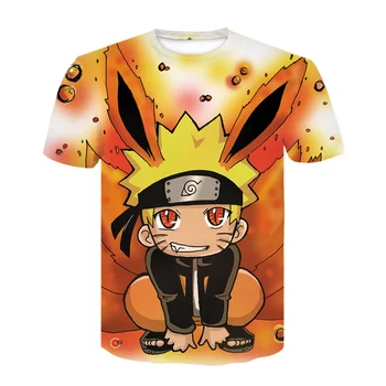 2020 vyriški T-shirt Anime Naruto Jaunimo vaikiški marškinėliai 3D Spausdinimo T-shirt Naruto Palaidinukė Cosplay Viršuje, vyriški T-shirt