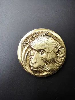 60mm Metų Beždžionė Bimetalinė Bronzos, Vario Medalis Nanjin Mint monetų Kinija