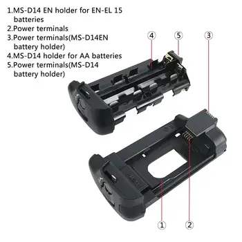Pro Ir Nuotolinio Mb-D16 Vertikalus Battery Grip For Nikon D750 Slr Skaitmeninis Fotoaparatas Kaip En-El15
