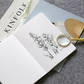 Kinbor Vertus Sąsiuvinis B6 Hardcover Gėlių Serija Dienoraštis Notepad, Notepad Puslapis su Tinklų Sąsiuvinis Derliaus Ranka Knyga Pobūdžio Augalai