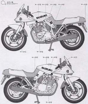 Tamiya 14010 1/12 Masto Suzuki Katana GSX1100S Motociklo Rodyti Kolekcines Žaislas, Plastiko Surinkimas Pastato Modelio Rinkinys