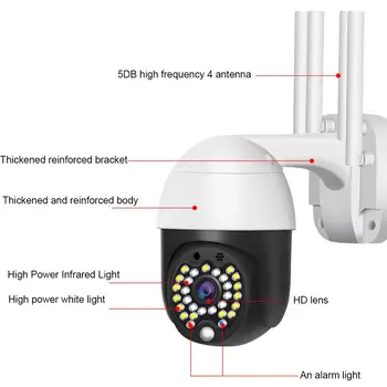 Speed Dome Wifi Kamera, 1080P Belaidžio ryšio Fotoaparatą Namų Priežiūros IP Kameros, WIFI Šildomi 2MP, IR Namų Surveilance