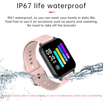 Bluetooth 5.0 Visiškai Jutiklinis Ekranas Smart watch Vyrų Smartwatch Moterų Kraujo Spaudimo Deguonies Širdies ritmo Monitorius Žiūrėti 