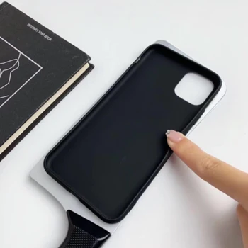 Juokinga Virtuvinis peilis Telefono dėklas Skirtas iphone 11 Pro XR X XS Max 7 8 Plus SE 2020 Prabanga Kūrybiškumą 3D Silikoninis Minkštas Viršelis Coque