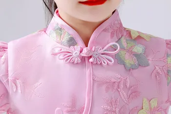 2-13Years Kinų stiliaus suknelė Bamblys Baby Vaikų Mergaičių Mėnulio Kinų naujieji Metai Tango Kostiumas, Princesės Suknelės Nustatyti новогодний костюм M5