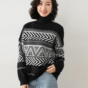 2020 m. Rudens Žiemos mezgimo megztinis moterims Naujas Kašmyro megztinis golfo megztinis Prarasti mados puloveris moterų megztinis