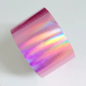 4CMx120M Holografinis Perdavimo Folija Lazerinė Pink Lipdukas Nagų Dizaino Holo Lipdukai, Manikiūro Įrankis
