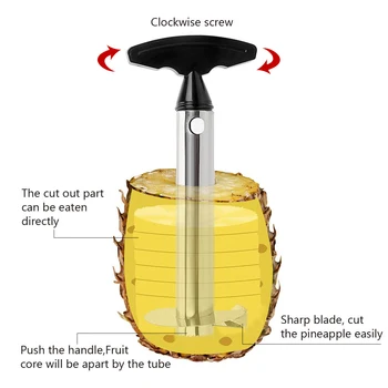 Ananasų Skustukas Spiralizer Cutter Core Žievelės Peilis Nerūdijančio Plieno Vaisių, Daržovių Peilis, Mini Virtuvės Reikmenys