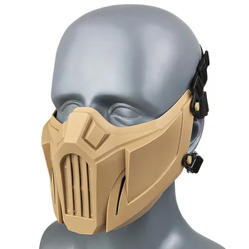 CS apsaugine kauke Taktinis Kaukė karinės Airsoft Medžioklės Cosplay Kvėpuojantis Reuseable Pusę veido