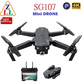 Naujas SG107 Mini Drone 4K HD Dual Camera, Sulankstomas Nešiojamų Quadcopter Vienu paspaudimu Grįžti FPV Drone Sekite Mane RC Quadcopter Berniukas Žaislas