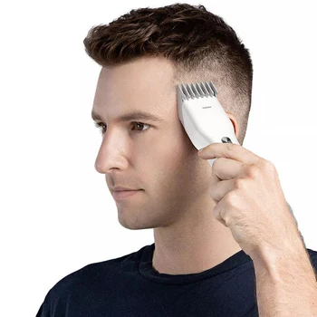ENCHEN Padidinti USB Elektriniai Plaukų Clipper Žoliapjovės Du Greičio Keramikos Pjovimo Plaukų Greito Įkrovimo Plaukų Žirklės Vaikams, Balta