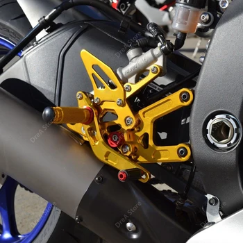 R1 YZF-R1 Motociklo Pedalų Pertvarkyti Koja Vinys Kojoms Reguliuojamas Padidėjęs CNC Anglies litavimo YAMAHA 2009 2010 2011 2012 2013