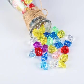 200 vnt. Plastiko, Akrilo Kristalų Deimantas Brangakmenio Nereguliarus LEDO Uolų Lentelėje Ta Vaza dekoro 
