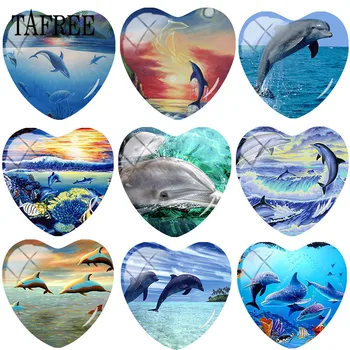 TAFREE Mėlynos Jūros Delfinai Širdies Formos 