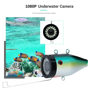 7inch 15M/30M 1080P Dviguba lempa Žuvų Ieškiklis Povandeninės Žūklės Camera15pcs Balti Led+15vnt Infraraudonųjų spindulių Lempa Kamera, Skirta Žvejybai ant Ledo