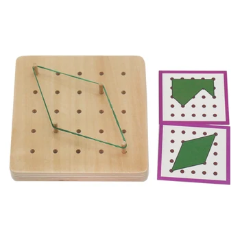 Montessori Žaislai, Kūdikių Kūrybos Gumos Kaklaraištis Nagų Lentos Su Kortelių Mokymosi Švietimo Ikimokyklinio amžiaus Pradžioje Sensorinėmis Žaislai B2064T
