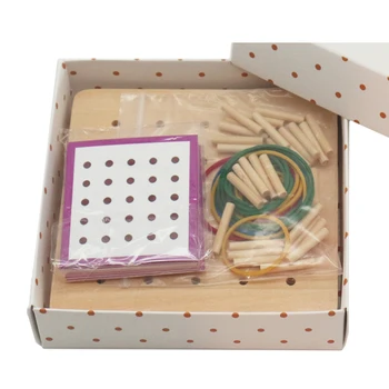 Montessori Žaislai, Kūdikių Kūrybos Gumos Kaklaraištis Nagų Lentos Su Kortelių Mokymosi Švietimo Ikimokyklinio amžiaus Pradžioje Sensorinėmis Žaislai B2064T