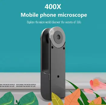 Mobiliojo Telefono Universalus Mikroskopu Hd Kamera, Papildomas Žibintas Objektyvas 400X Mikroskopą Fotoaparato Objektyvas Universalus iPhone