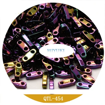 Miyuki, Importuojamų Iš Japonijos QTL 5*1.2*1.9 mm 1/4 Tila Karoliukų, Metalinių Serijos Zawalcowany 13G