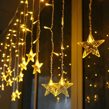 QIFU Kalėdų Dekoratyvinis LED String Šviesos Girlianda 2020 Kalėdų Dekoro Namo Kambaryje Pasakų Atostogų Žiburiai Laimingų Naujųjų Metų 2021