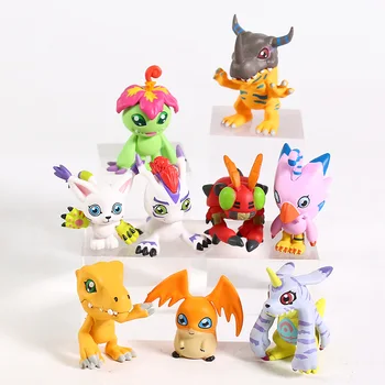 9pcs/set Anime Skaitmeninis Monstras Digimon Mielas Veiksmų Skaičius, Modelį, Žaislai