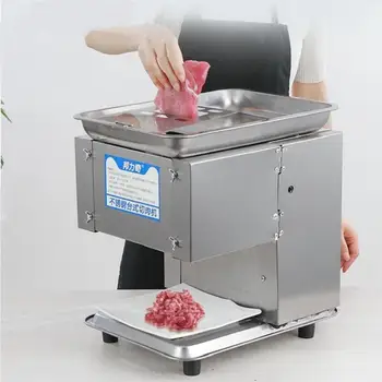 Elektros Mėsos Cutter Darbalaukio Komercinės Visiškai Automatinis Smulkintuvas Slicer Dicing Mašina Mėsmalė Dicing Mašina
