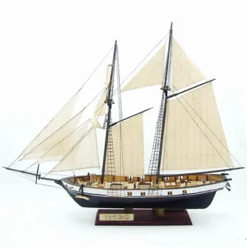NIDALE Modelis Nemokamas pristatymas Masto 1/130 HARVEY 1847 medinės laivo modelis +8 vnt žalvariniai ginklai