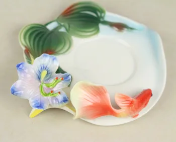 3D Spalvų Emalį Iris Kavos Puodelį, Kaulų Kinijos Arbata Pieno Nustatyti Kūrybos Drinkware Keramikos Copa Draugo Dovaną