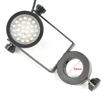 24pcs LED Užpildykite Šviesa Reguliuojamas Kreivai Žiedas Šviesos Įstrižai Sergamumas Žibintas Šviestuvas Lempa 25mm arba 32mm Vaizdo Stereo Microscop