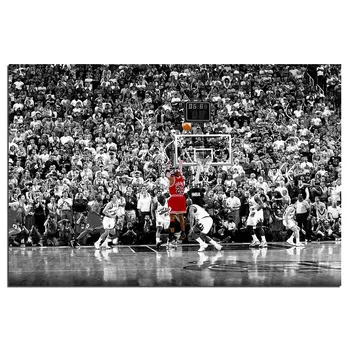 HD spausdinimo 1 vnt drobė meno Michael Jordan Paskutinio Šūvio, krepšininkas, sporto plakatas, tapyba sienos paveiksl YA849D