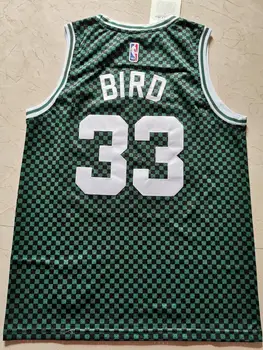 NBA Vyrų Boston Celtics #33 Paukščių Krepšinio Megztiniai Retro Žalia Megztiniai