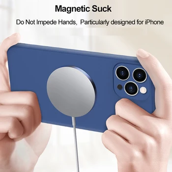 Hoco Skystu Silikonu Belaidis Magnetinis Atveju iPhone 12 Pro Max 12 Mini 