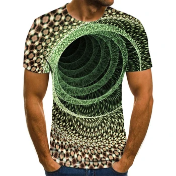 2020 spalvotas spausdinimas vyriški T-shirt įdomus T-shirt iliuzija juoda ir balta grafika O-kaklo megztinis ponios 3D T-shirt plius dydis 6XL