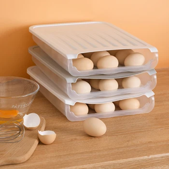 1 Vnt 12 Tinklelis Virtuvės Kiaušinių Dėžutės Atveju, Šaldytuvas Talpinimo Daržovių Šaldytuvas Konteinerių Saugojimo Dėžutę Plastikinę Dėžutę, Namų Organizatorius