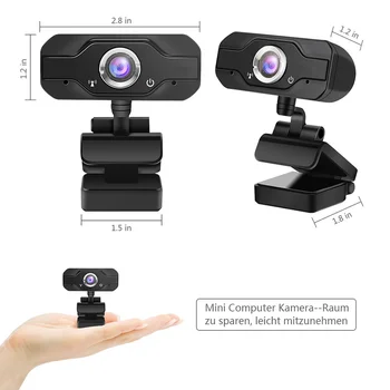 HD Kameros įmontuota Dviguba Mikrofonus Smart 1080P Web Kamera USB Pro Stream Kamera Žaidimas Cam Stalinių, Nešiojamųjų PC 3 Mega CMOS 1920x1080