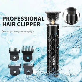 VGR vandeniui profesionalios plaukų žirklės elektriniai plaukų clipper vyrams barzda žoliapjovės plaukų pjovimo mašina, plaukų kirpimas ličio USB